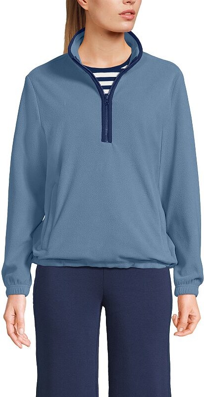 Lands' End Women's Anyweather RainDefense Fleece Quarter Zip Pullover