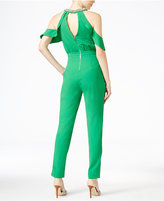 Thumbnail for your product : XOXO Juniors' Cold-Shoulder Ruffled Jumpsuit