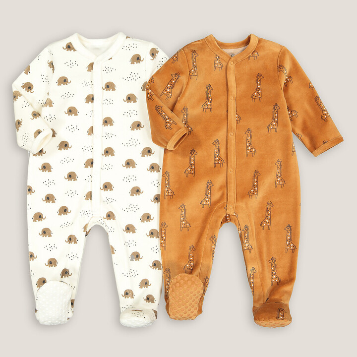 Pack of 2 Pyjamas in Cotton with Sporty Animal Prints