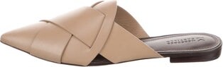 Mercedes Castillo Leather Mules Brown Pointed-Toes Unfortunately, due to restrictions, this item may not be eligible for shipping in all areas. | Mercedes Castillo Leather Mules in Brown, Women's IT 39.5 | 9.5