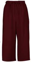 Thumbnail for your product : boohoo Side Split Tie Waist Woven Crepe Culottes