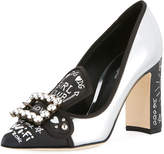 Thumbnail for your product : Dolce & Gabbana Bellucci Metallic Leather Pumps