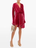 Thumbnail for your product : Maria Lucia Hohan Nola Draped Velvet Dress - Dark Pink