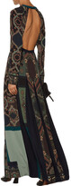 Thumbnail for your product : Etro Open-back Pleated Printed Silk Crepe De Chine Maxi Dress