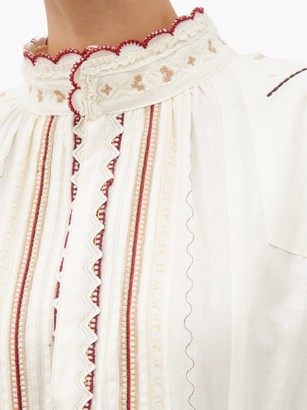 Etro Embroidered Cotton Dress - White
