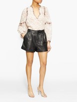 Thumbnail for your product : Etoile Isabel Marant Fabot Pleated Leather Shorts - Black