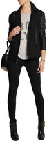 Thumbnail for your product : DKNY Felt and leather biker jacket