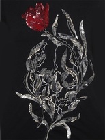 Thumbnail for your product : Alexander McQueen Tulip Embellished Cotton T-Shirt