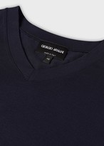 Thumbnail for your product : Giorgio Armani V-Neck Stretch Jersey T-Shirt