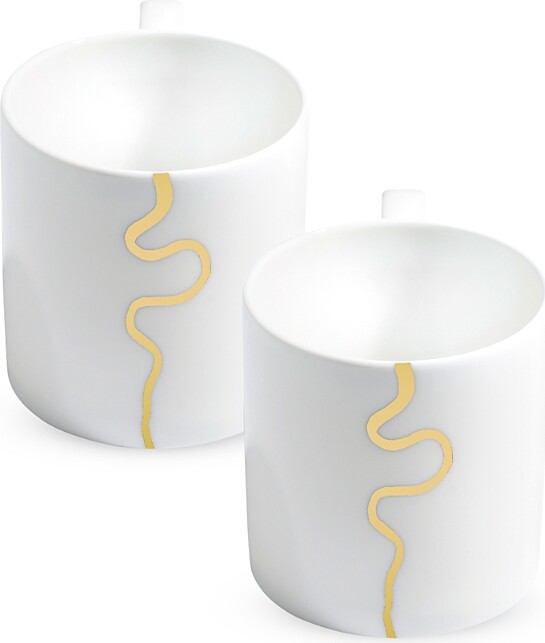 Richard Brendon River Gold Large Mug Set of 2