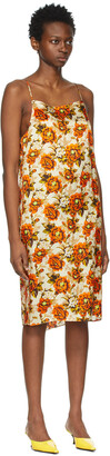 Kwaidan Editions Beige & Orange Printed Slip Dress