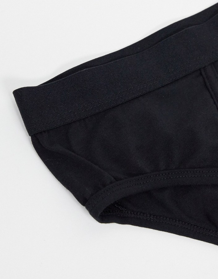 ASOS DESIGN underwear set with vest and briefs in black mesh