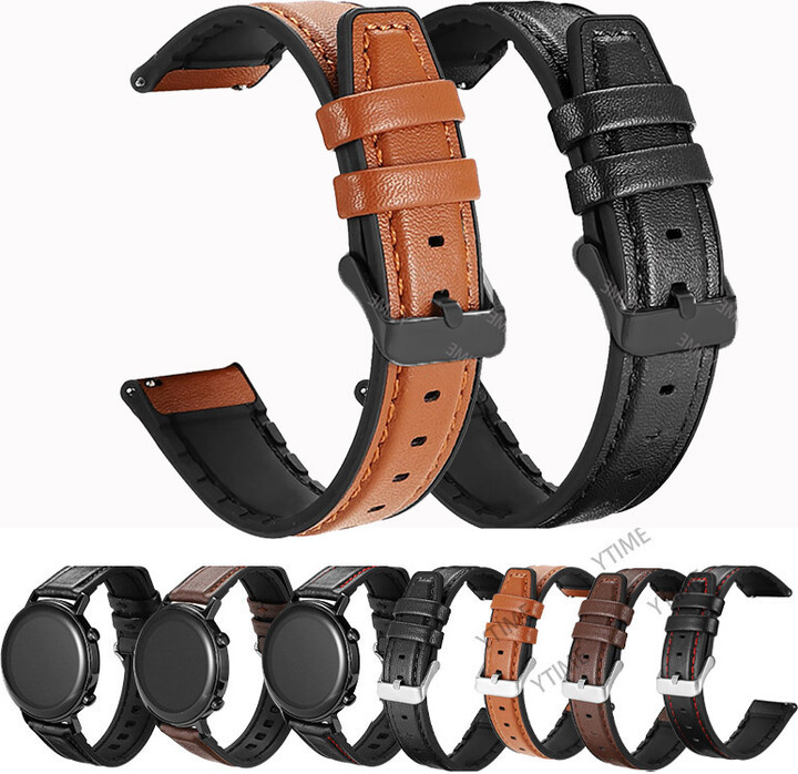 YTIME 22mm Silicone Leather Loop Strap for Amazfit GTR 47mm/GTR2/2e/4/3/3 Pro Bracelet for Amazfit Balance/bip 5/Stratos 2 2S Correa