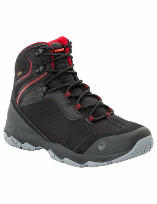 Jack Wolfskin Men's Rock Hunter Texapore MID Waterproof Hiking Boot  Black/Red US Men's 11 D US - ShopStyle Activewear