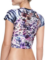 Thumbnail for your product : We Are Handsome Cropped Tiger-Face Rashguard