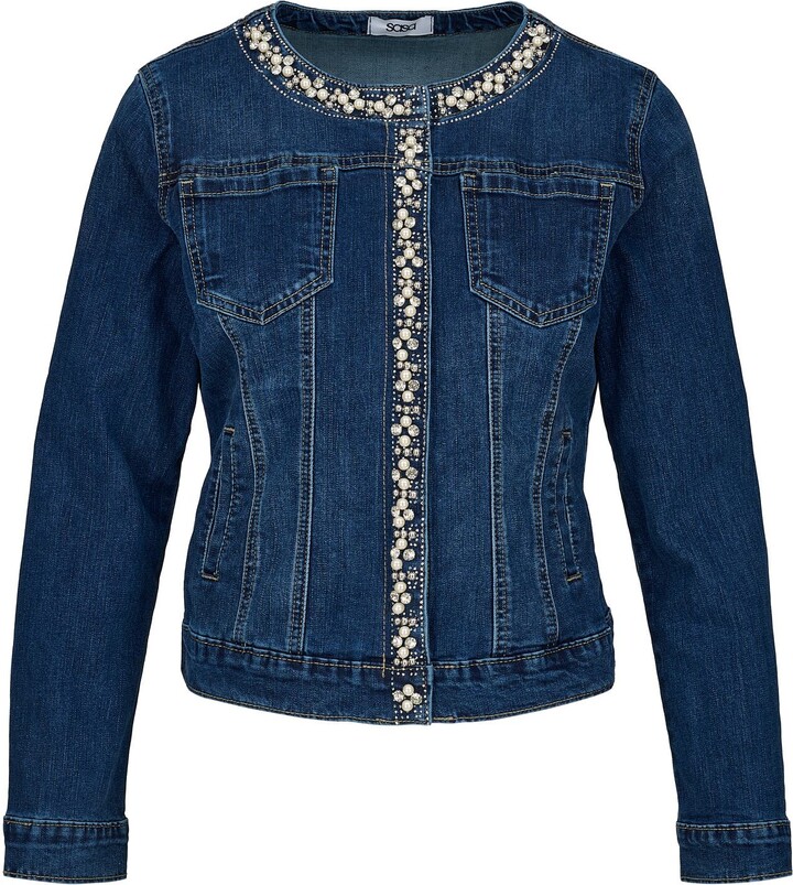 AtLAST Blue Diamante Denim Jacket