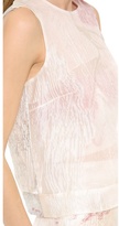 Thumbnail for your product : Monique Lhuillier Crinkled Shell Top