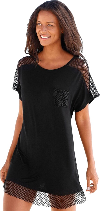 Lascana Women's Mesh Insert Cover up Beach Dress