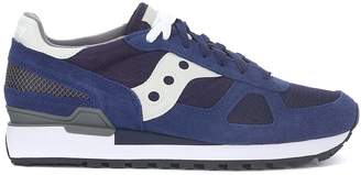 Saucony Shadow Blue Suede And Mesh Sneaker