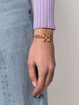 off white gold arrow bracelet