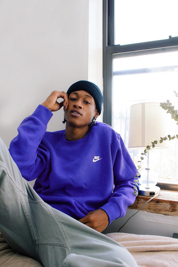 nike sportswear club fleece purple
