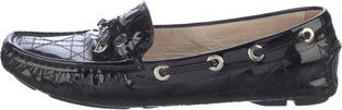 Christian Dior Cannage Pattern Patent Leather Loafers