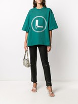 Thumbnail for your product : Lourdes oversized glitter logo T-shirt
