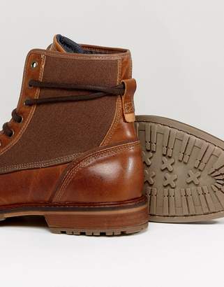 Aldo Gweawien Leather Lace Up Boots In Tan