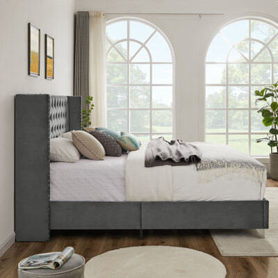 Everly Quinn Queen Tufted Platform Bed - ShopStyle