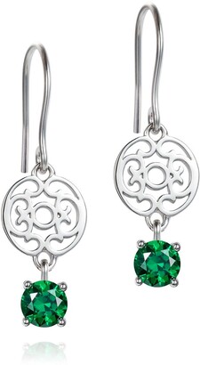 Hendrikka Waage Emerald Green Zirconia Drop Earrings