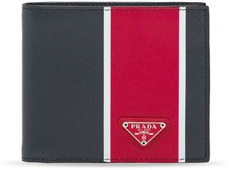 Prada Saffiano tri-stripe wallet - ShopStyle