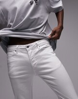 Thumbnail for your product : Topman skinny jeans in white