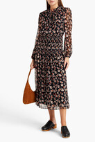 Thumbnail for your product : Jason Wu Shirred floral-print silk-crepon midi dress