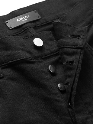Amiri Mx2 Skinny-Fit Panelled Distressed Stretch-Denim Jeans