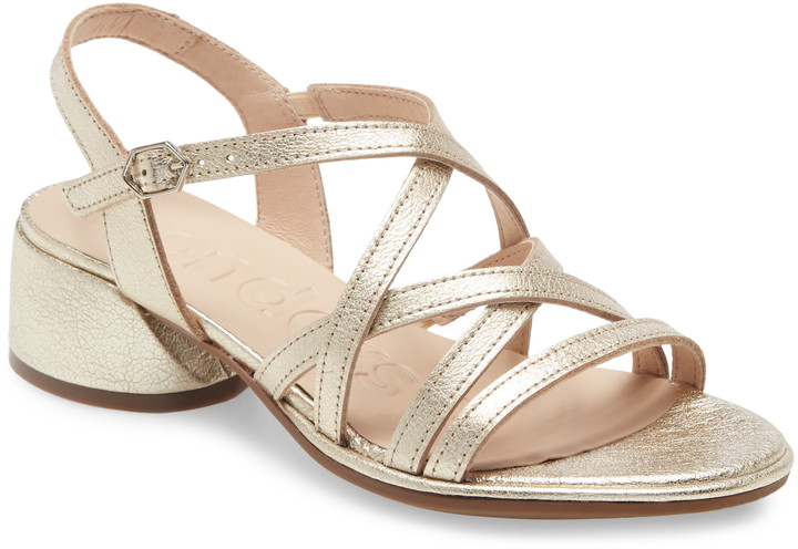wonders block heel sandal