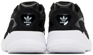 adidas Black and Silver Falcon Sneakers