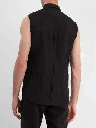 Wales Bonner Sleeveless Printed Shirt - Mens - Black