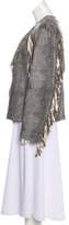 Thumbnail for your product : Alberto Makali Fringe-Accented Open Front Jacket w/ Tags