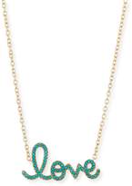 Thumbnail for your product : Sydney Evan XL Turquoise Love Necklace in 14K Yellow Gold