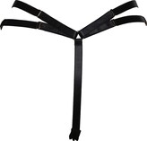 Thumbnail for your product : Something Wicked Women's Black Mia Leather & Mesh Thong