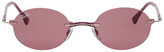 Thumbnail for your product : Ray-Ban Purple Rimless Round Sunglasses