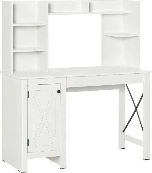 HBEZON ComputerDeskW/Hutch,HomeOfficeDeskW/StorageCabinet