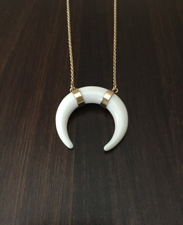 Crescent Horn Necklace, Pendant, Horn, Moon Moon, Pendant