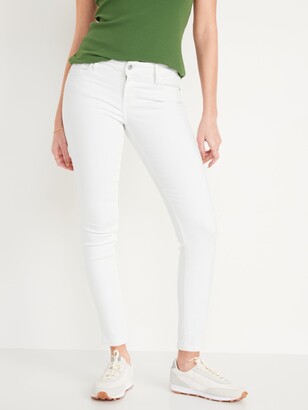 Old Navy Mid-Rise Rockstar Super Skinny White Jeans for Women - ShopStyle