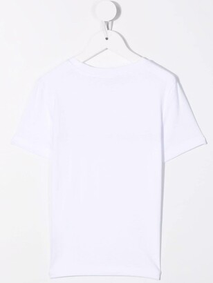 Calvin Klein Kids sprayed stripe logo-print T-shirt