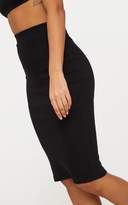 Thumbnail for your product : PrettyLittleThing Black Second Skin Bodycon Midi Skirt