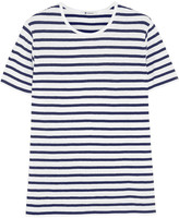 Thumbnail for your product : Alexander Wang T by Striped linen and cotton-blend T-shirt