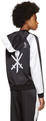 Opening Ceremony Reversible Black and White Silk Track Jacket