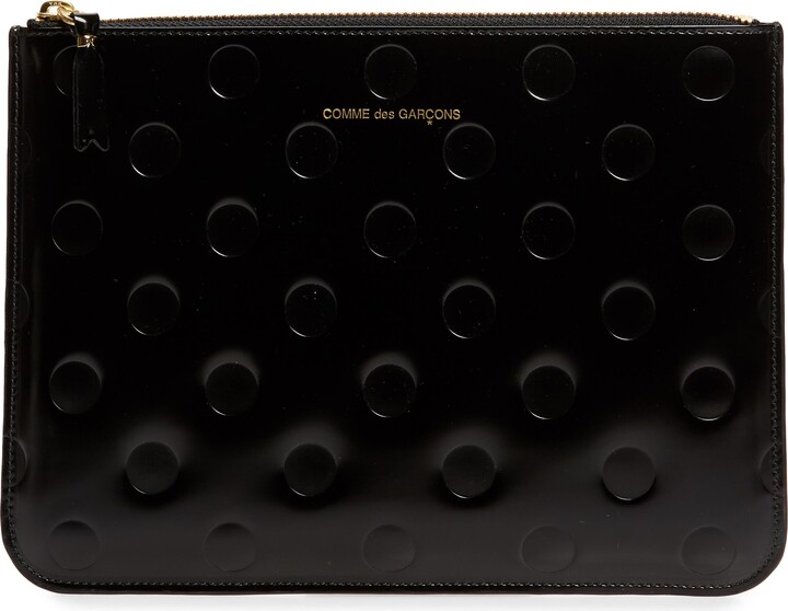 Comme des Garçons Wallets Dot Embossed Large Zip Pouch
