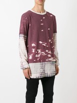 Thumbnail for your product : Faith Connexion stained striped destroyed T-shirt